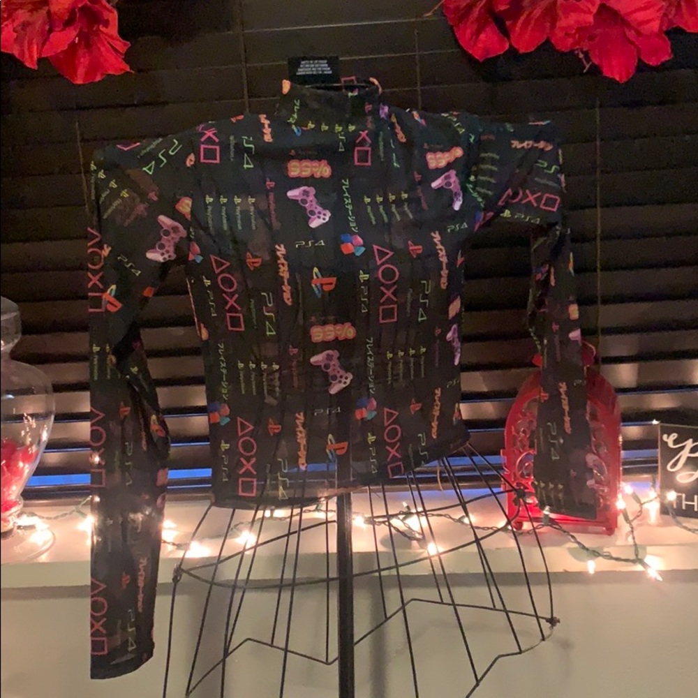 Long sleeve see-through